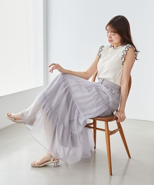 MAJESTIC LEGON / マジェスティックレゴン カットソー | ノースリフリルメロウリブトップス | 詳細4