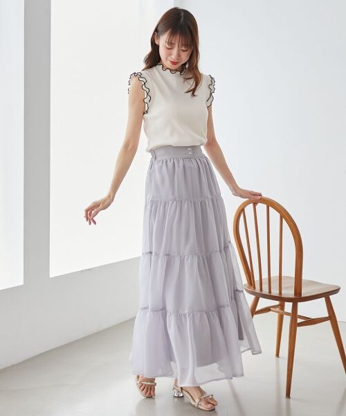 MAJESTIC LEGON / マジェスティックレゴン カットソー | ノースリフリルメロウリブトップス | 詳細6