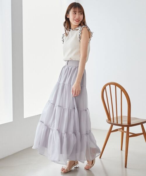 MAJESTIC LEGON / マジェスティックレゴン カットソー | ノースリフリルメロウリブトップス | 詳細7