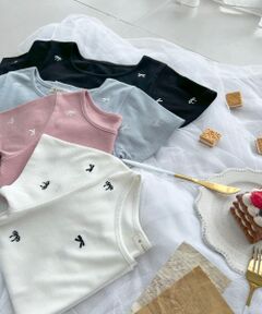 MAJESTIC LEGON / マジェスティックレゴン Tシャツ | ロマンティックエンブロイダリーTシャツ