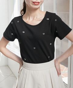 MAJESTIC LEGON / マジェスティックレゴン Tシャツ | ロマンティックエンブロイダリーTシャツ