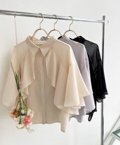 MAJESTIC LEGON / マジェスティックレゴン シャツ・ブラウス | シアーケープブラウス