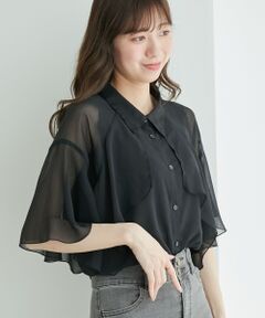 MAJESTIC LEGON / マジェスティックレゴン シャツ・ブラウス | シアーケープブラウス