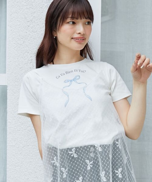 MAJESTIC LEGON / マジェスティックレゴン Tシャツ | リボンモチーフTシャツ | 詳細23