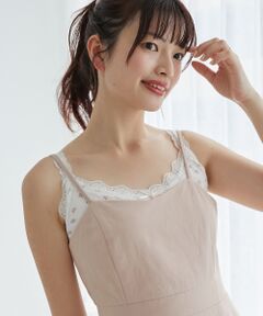 MAJESTIC LEGON / マジェスティックレゴン キャミソール・チューブトップ | ローズモチーフ付きレーストリムキャミ