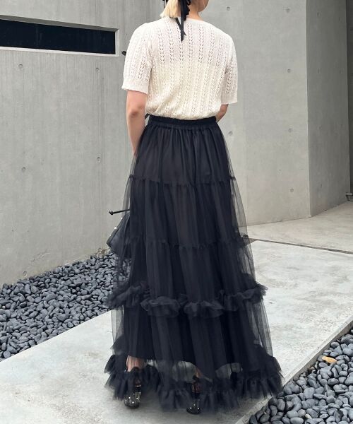 MAJESTIC LEGON / マジェスティックレゴン ニット・セーター | レーシーパターンリボンニット | 詳細14