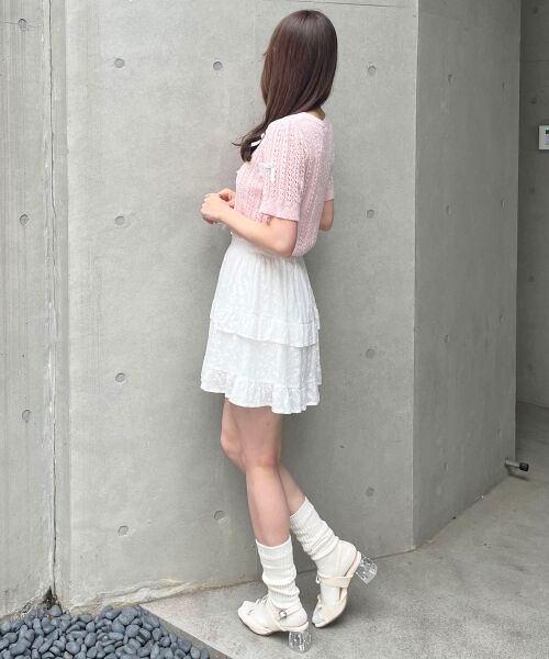 MAJESTIC LEGON / マジェスティックレゴン ニット・セーター | レーシーパターンリボンニット | 詳細21