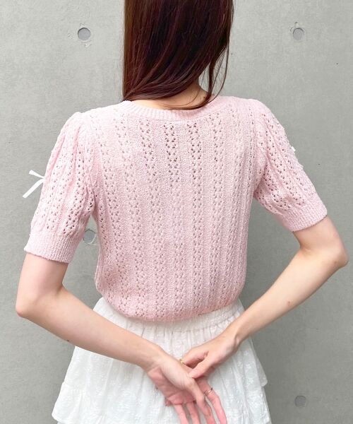 MAJESTIC LEGON / マジェスティックレゴン ニット・セーター | レーシーパターンリボンニット | 詳細26