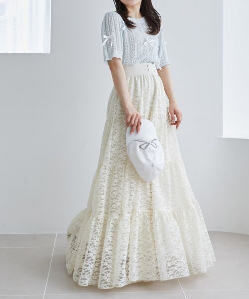 MAJESTIC LEGON / マジェスティックレゴン ニット・セーター | レーシーパターンリボンニット | 詳細27