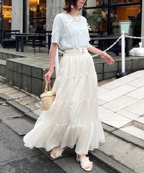 MAJESTIC LEGON / マジェスティックレゴン ニット・セーター | レーシーパターンリボンニット | 詳細30