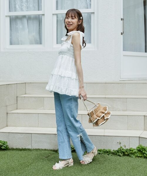 MAJESTIC LEGON / マジェスティックレゴン キャミソール・チューブトップ | ショルダーリボンティアードビスチェ | 詳細22