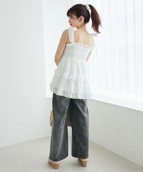 MAJESTIC LEGON / マジェスティックレゴン キャミソール・チューブトップ | ショルダーリボンティアードビスチェ | 詳細27