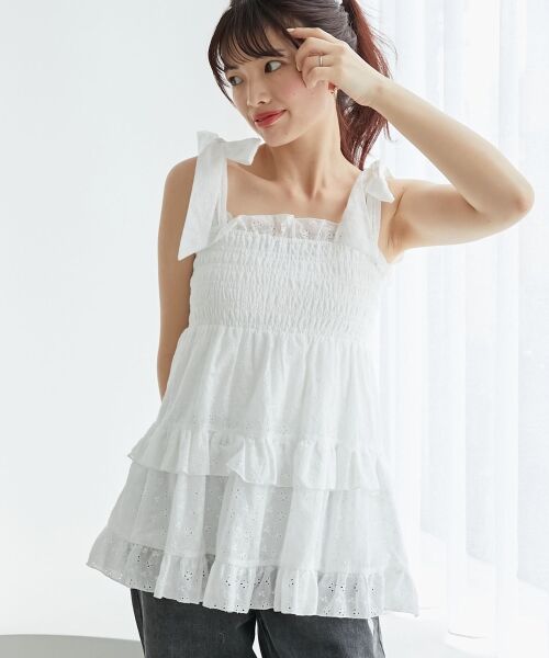 MAJESTIC LEGON / マジェスティックレゴン キャミソール・チューブトップ | ショルダーリボンティアードビスチェ | 詳細29