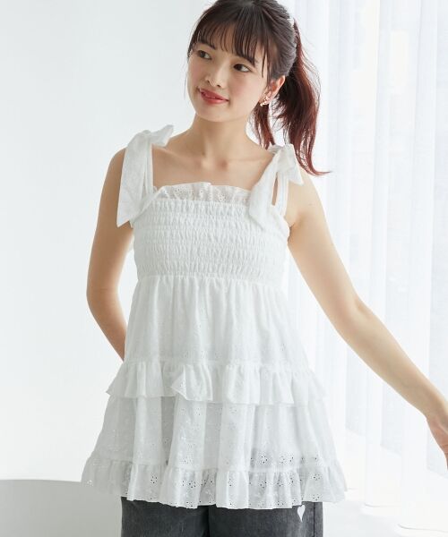 MAJESTIC LEGON / マジェスティックレゴン キャミソール・チューブトップ | ショルダーリボンティアードビスチェ | 詳細30