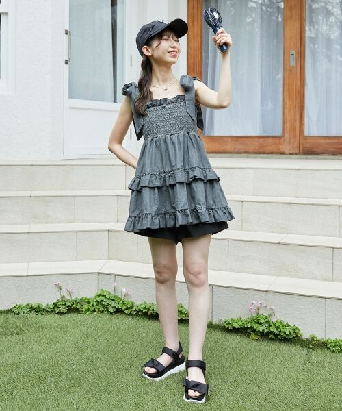 MAJESTIC LEGON / マジェスティックレゴン キャミソール・チューブトップ | ショルダーリボンティアードビスチェ | 詳細9