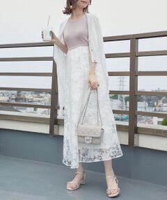 MAJESTIC LEGON / マジェスティックレゴン ロング・マキシ丈ワンピース | レースアップノースリドッキングワンピ