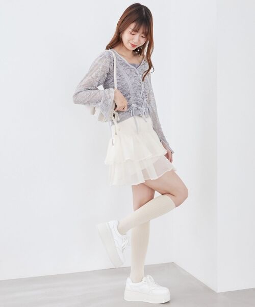 MAJESTIC LEGON / マジェスティックレゴン ミニ・ひざ丈スカート | ティアードフリルミニスカパン | 詳細10