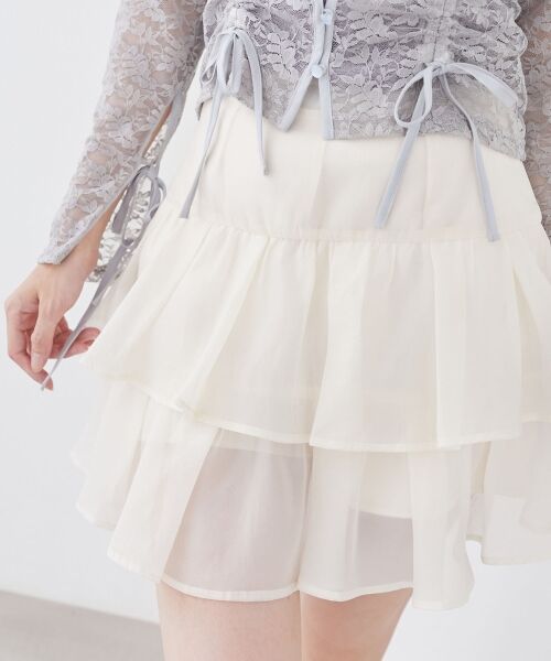 MAJESTIC LEGON / マジェスティックレゴン ミニ・ひざ丈スカート | ティアードフリルミニスカパン | 詳細15