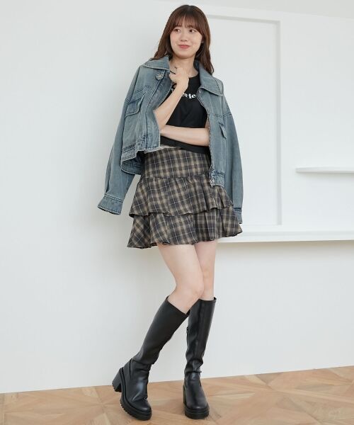 MAJESTIC LEGON / マジェスティックレゴン ミニ・ひざ丈スカート | ティアードフリルミニスカパン | 詳細17