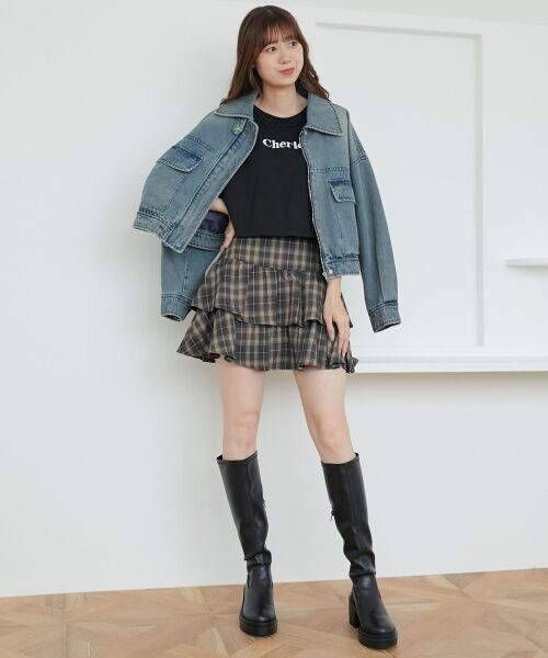 MAJESTIC LEGON / マジェスティックレゴン ミニ・ひざ丈スカート | ティアードフリルミニスカパン | 詳細18