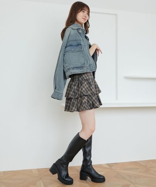 MAJESTIC LEGON / マジェスティックレゴン ミニ・ひざ丈スカート | ティアードフリルミニスカパン | 詳細19