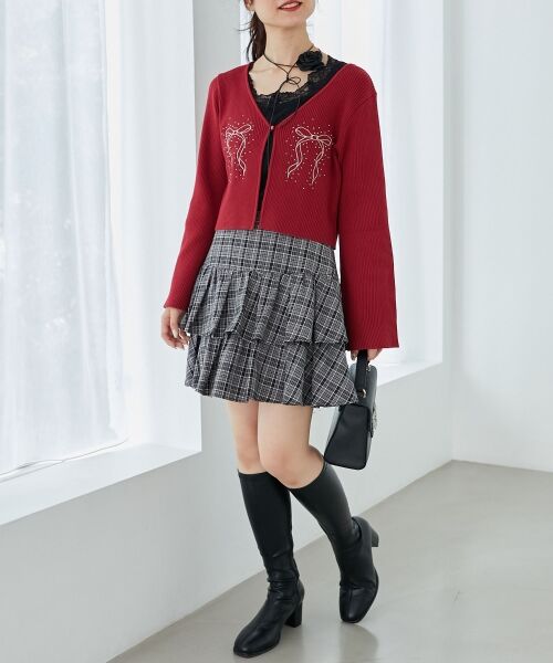 MAJESTIC LEGON / マジェスティックレゴン ミニ・ひざ丈スカート | ティアードフリルミニスカパン | 詳細2