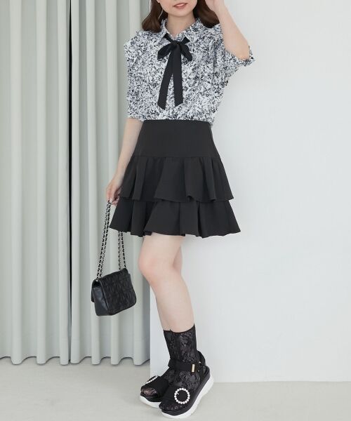 MAJESTIC LEGON / マジェスティックレゴン ミニ・ひざ丈スカート | ティアードフリルミニスカパン | 詳細25