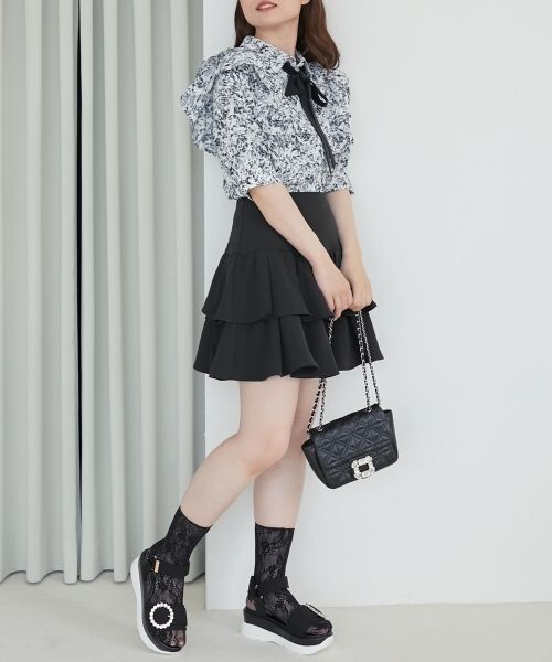 MAJESTIC LEGON / マジェスティックレゴン ミニ・ひざ丈スカート | ティアードフリルミニスカパン | 詳細26