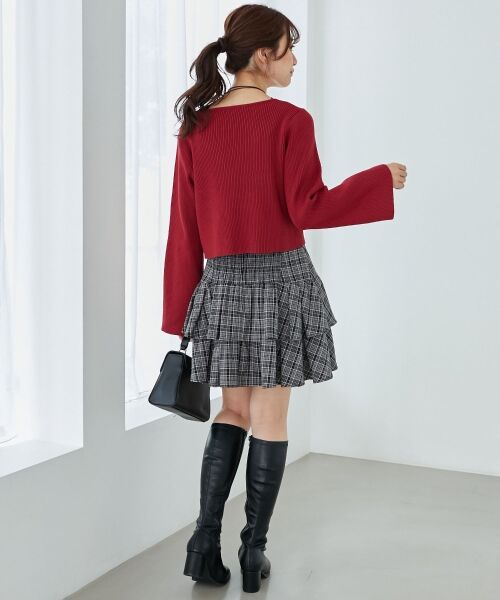 MAJESTIC LEGON / マジェスティックレゴン ミニ・ひざ丈スカート | ティアードフリルミニスカパン | 詳細4