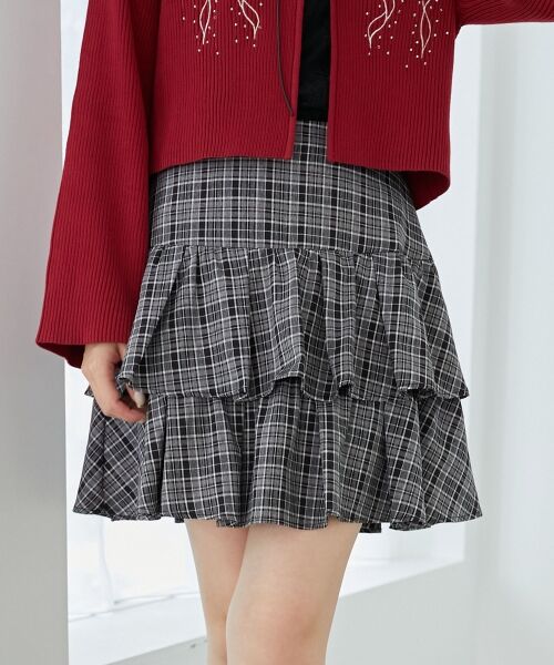 MAJESTIC LEGON / マジェスティックレゴン ミニ・ひざ丈スカート | ティアードフリルミニスカパン | 詳細5