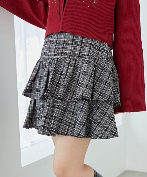 MAJESTIC LEGON / マジェスティックレゴン ミニ・ひざ丈スカート | ティアードフリルミニスカパン | 詳細6