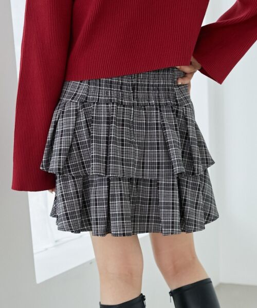 MAJESTIC LEGON / マジェスティックレゴン ミニ・ひざ丈スカート | ティアードフリルミニスカパン | 詳細7