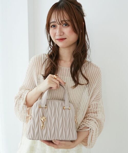 MAJESTIC LEGON / マジェスティックレゴン ハンドバッグ | チャームセットキルティングバッグ | 詳細2