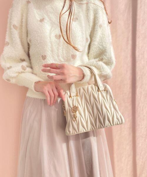 MAJESTIC LEGON / マジェスティックレゴン ハンドバッグ | チャームセットキルティングバッグ | 詳細5