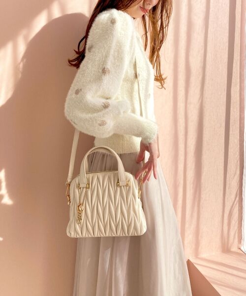 MAJESTIC LEGON / マジェスティックレゴン ハンドバッグ | チャームセットキルティングバッグ | 詳細6