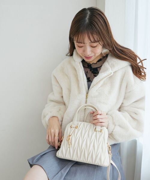 MAJESTIC LEGON / マジェスティックレゴン ハンドバッグ | チャームセットキルティングバッグ | 詳細7