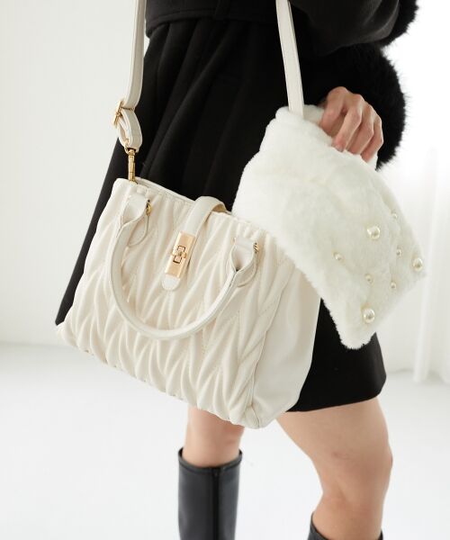 MAJESTIC LEGON / マジェスティックレゴン ハンドバッグ | クラシカルスクエアハンドバッグ | 詳細9