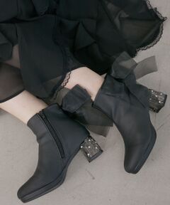 MAJESTIC LEGON / マジェスティックレゴン ブーツ（ショート丈） | 取り外しできるリボンブーツ