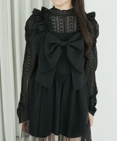 MAJESTIC LEGON / マジェスティックレゴン キャミソール・チューブトップ | 肩フリルリボンビスチェ