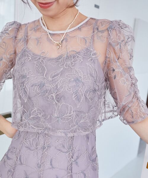 MAJESTIC LEGON / マジェスティックレゴン ドレス | フラワーエンブロイダリーセットドレス | 詳細8