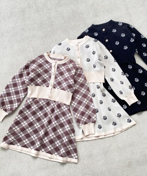 MAJESTIC LEGON / マジェスティックレゴン ミニ丈・ひざ丈ワンピース | レディパターンカーデセットワンピ | 詳細27