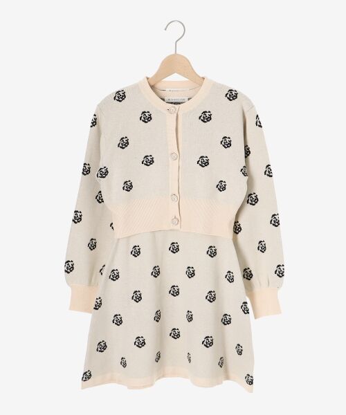 MAJESTIC LEGON / マジェスティックレゴン ミニ丈・ひざ丈ワンピース | レディパターンカーデセットワンピ | 詳細30