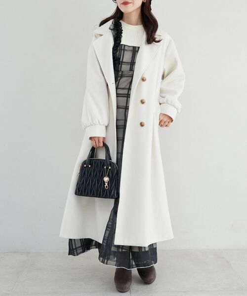 MAJESTIC LEGON / マジェスティックレゴン ロング・マキシ丈ワンピース | ショルダーフリルドッキングワンピ | 詳細19