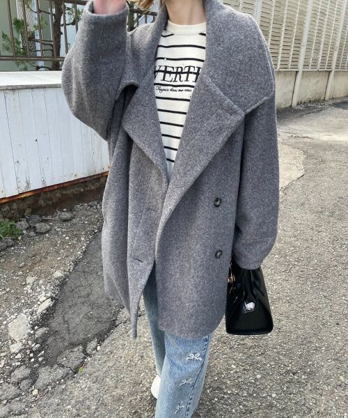 MAJESTIC LEGON / マジェスティックレゴン その他アウター | ボリュームスリーブミディコート | 詳細11