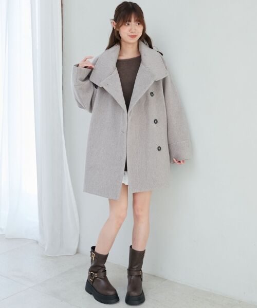 MAJESTIC LEGON / マジェスティックレゴン その他アウター | ボリュームスリーブミディコート | 詳細3