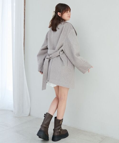 MAJESTIC LEGON / マジェスティックレゴン その他アウター | ボリュームスリーブミディコート | 詳細5