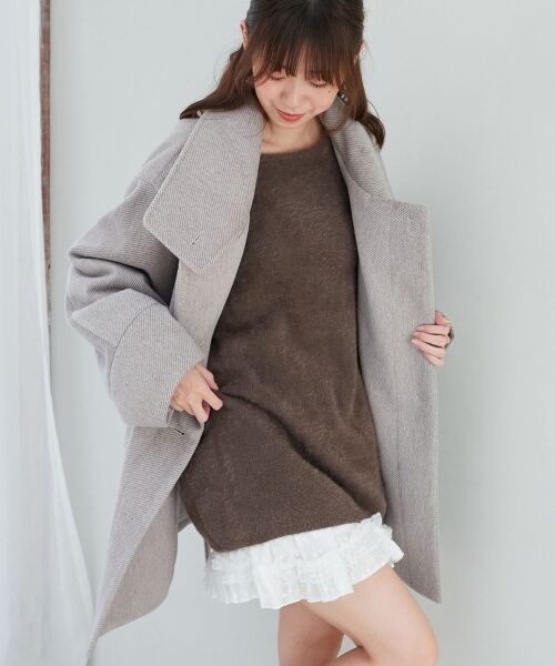 MAJESTIC LEGON / マジェスティックレゴン その他アウター | ボリュームスリーブミディコート | 詳細7