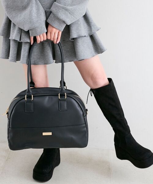 MAJESTIC LEGON/マジェスティックレゴン キャリーオンボストンバッグ ブラック FREE MAJESTIC LEGON/マジェスティックレゴン キャリーオンボストンバッグ ブラック FREE