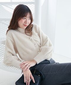 MAJESTIC LEGON / マジェスティックレゴン カーディガン・ボレロ | タートルニットセットシャギーカーデ