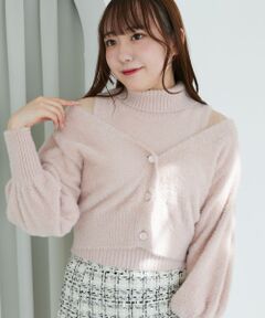 MAJESTIC LEGON / マジェスティックレゴン カーディガン・ボレロ | タートルニットセットシャギーカーデ